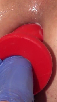 Fisting a zvrácení zadku na zkušební židli