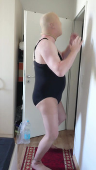 Funny Dance in Body and Tights