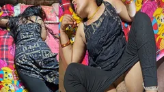 邀请农村女友来我家，整夜操我女朋友的金发阴户，操得很开心