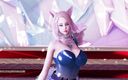 3D-Hentai Games: Novia - Mago Ahri Kda en striptease caliente 4k 60fps