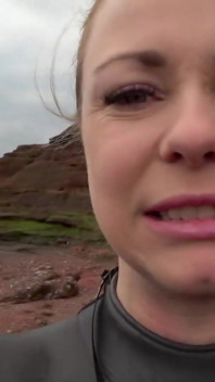 Wetsuit Giantess Finds a Tiny Toy to Tease