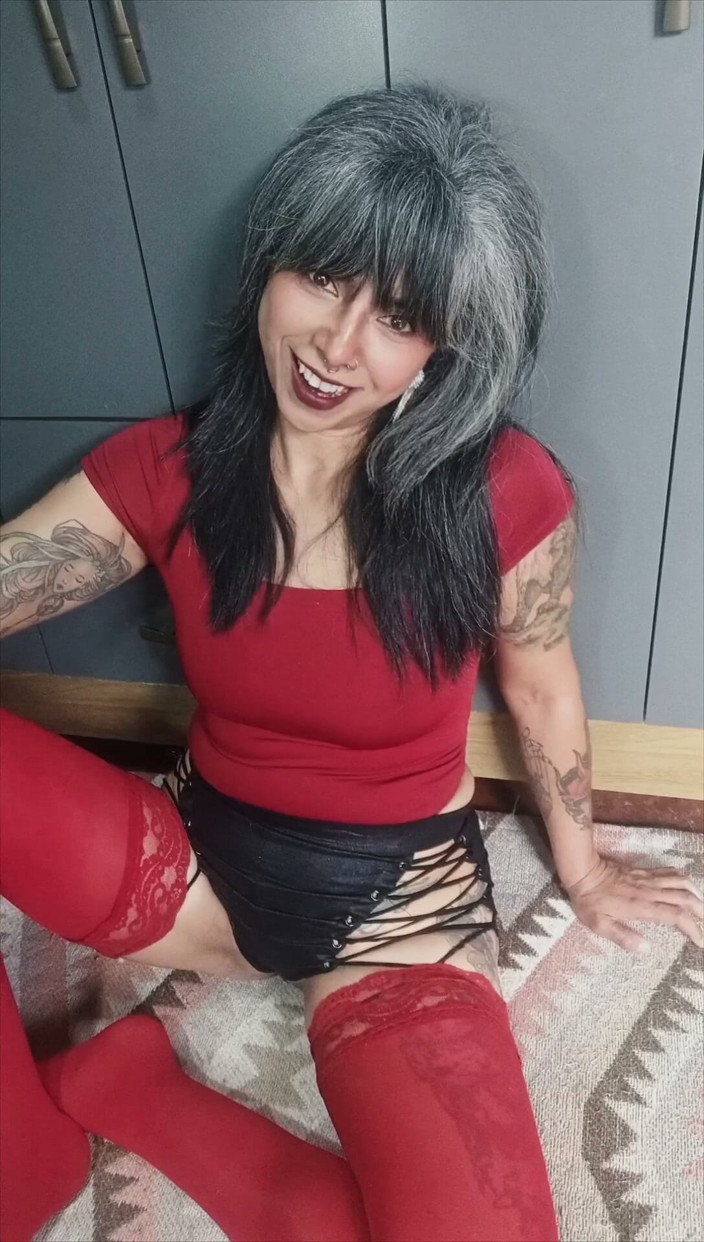 Casia Castro: Smoke Count - Red Stockings &amp; Ass in Your Face