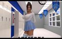 Visual Novels: SexBot 3 - 制服を着た熟女にキスされたオタク