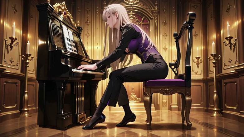 Tay Swift X: Blonde koningin in paars hofuniform! Lui op de troon, ogen...