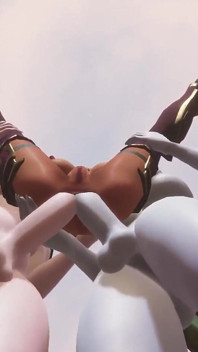 Dva tým futanari elfů šukají zrzavého elfa | Warcraft Hentai Parodie