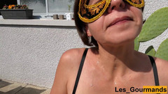 Les Gourmands: 4K - 2022 年のビデオの累積水平 Gopro 形式。精液、精子、ジュースのリットル