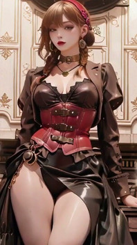 Steampunk Duchess! สาวเครื่องจักรกลผมแดงหยอกล้อในโถงเกียร์
