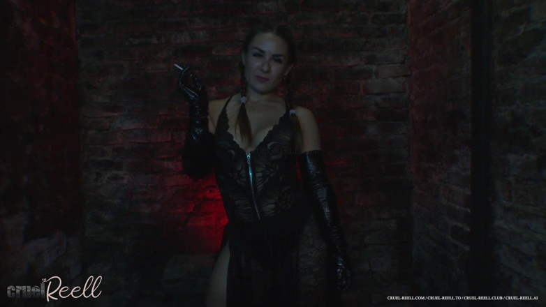 REELL - The cute Girl next door _ FemDom Reality: Smoking with Long Gloves on