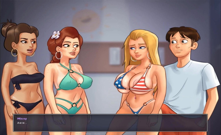 Hentai World: Kisah musim panas - pijat toket di pantai pacarku