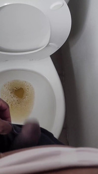 Flopping My Big Dick and Tits Out for a Nice Piss