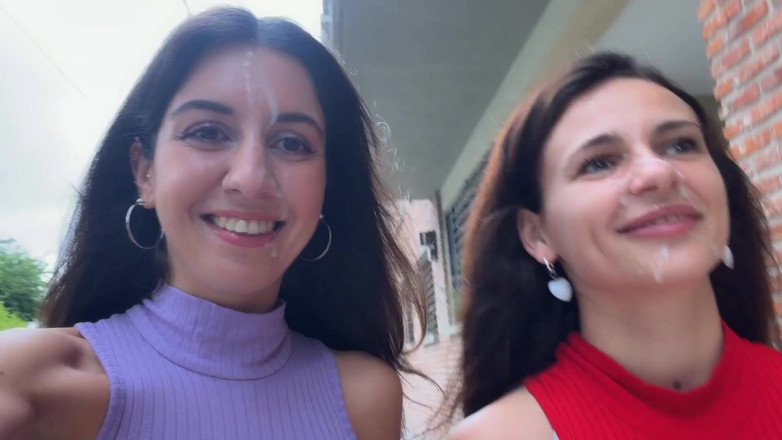 Katty West: Slutty Neighbors Ask for Cum on Their Cute Faces for...