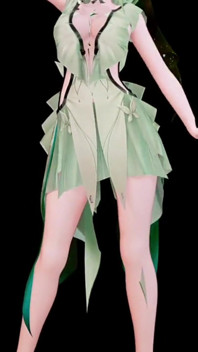 Wuthering Waves ชอร์คีเปอร์ เต้นถอดเสื้อผ้า เฮ็นไต เพลง Say So หน้าจอแนวตั้ง MMD 3D สีผมเขียวอ่อน แก้ไข Smixix