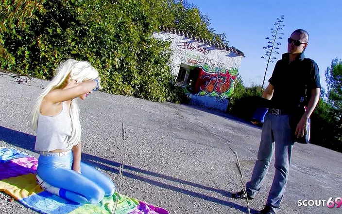 Full porn collection: Step brother disturbs horny skinny teen Stacy while sunbathing and...