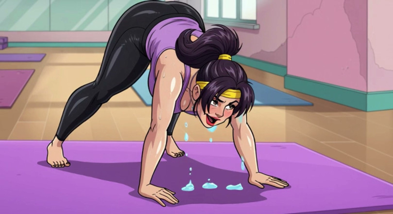 AI Porn: Babes Sweating in Yoga Class