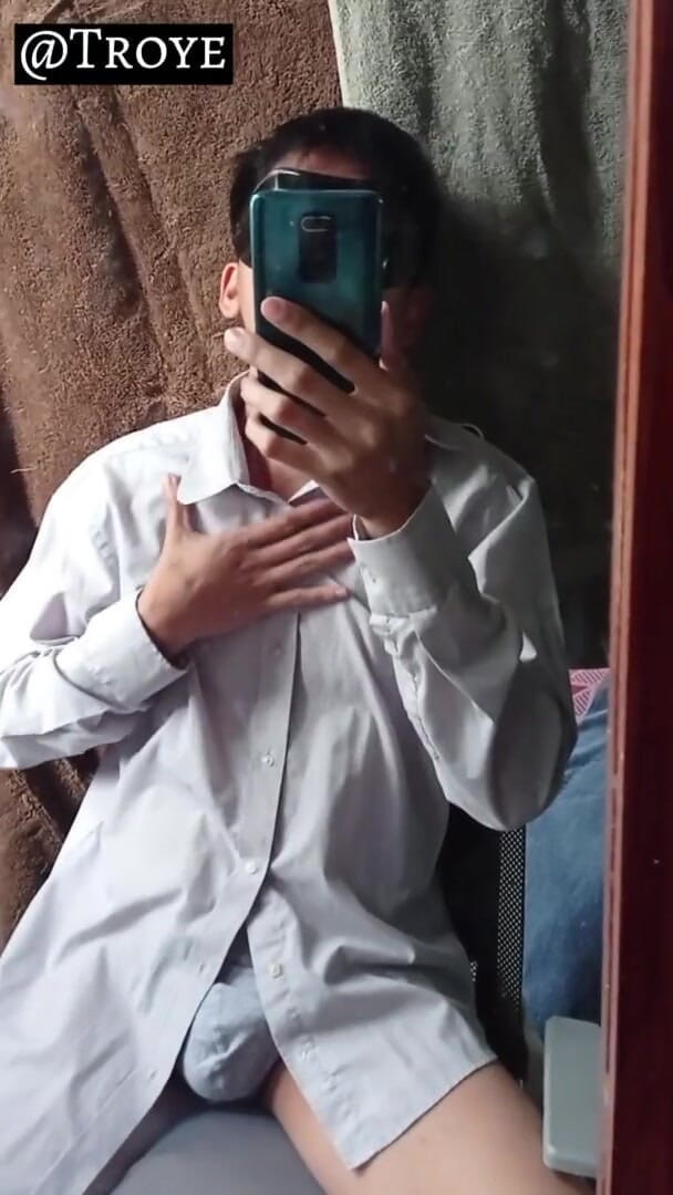 Troye_AsianPinoy: Caliente chico asiático espejo de masturbación | Pinoy Jakol | Altertroye