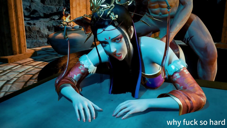 Why fuck so hard: Une jolie MILF asiatique mature en 3D en tenue sexy se...