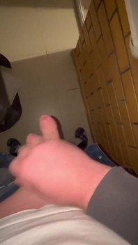 A Guy Masturbates His Penis on a Balcony and Films It Close-up.