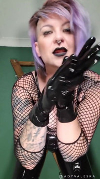 Letting you watch while I shine my latex