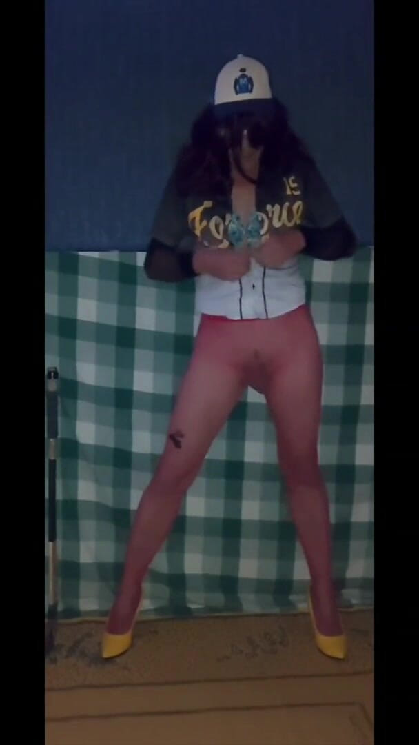 Lizzaali: Combined 2 scenes playing in baseball uniform and cum squirt in...