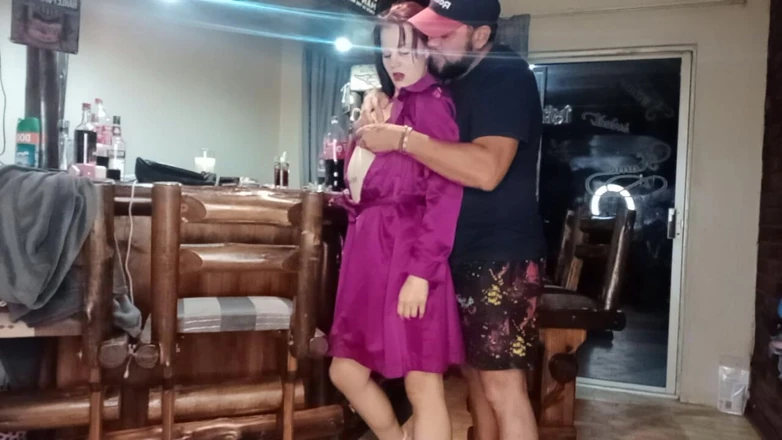 Enjoying My Pussy Too.much in and Out of the Shower the Ducking off My Step Bros Cock