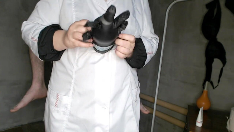 OurFetishLife: Chubby Nurse Instructing Patient (handmade Vagina for Masturbation)