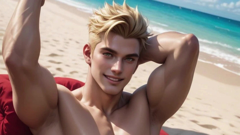 Real narrated fantasy Hentai: Gay černoch s obrovským zadkem byl ošukaný na plážovém písku svým...