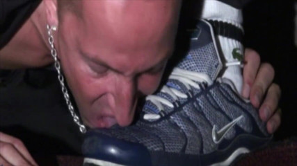 Sneaker gay: Sneaker fetish humliation by scally boy in Paris
