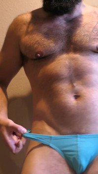 Teasing with My Blue Thong