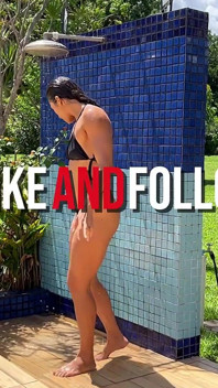 First She Took a Shower with a Hose. Then, She Took a Shower with a Dick.