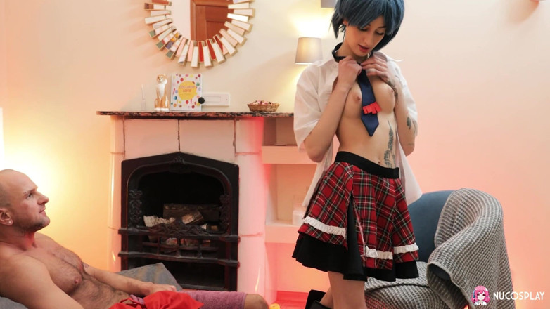 Nu Cosplay: Sıska yarak kılıfı Sasha Paige damarlı bir yarakla sikiliyor