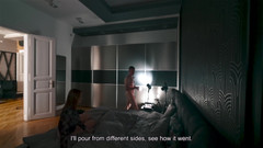 KissCat: S5e4 bts 第一部分：继母和幻想西在性感的挑逗设置中准备口交？
