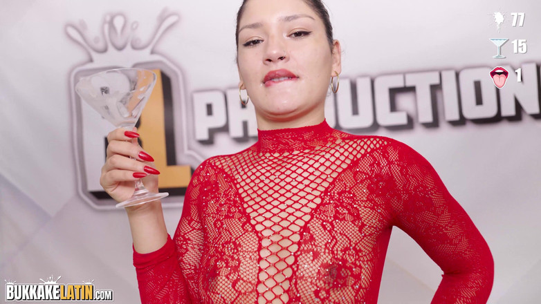 Bukkake Latin: ぶっかけラテン語 - ロゼックスアルゼンチンキュロナはリットル単位で精子を受け取ります。