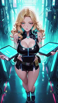 Cyber Awakening: the Blonde Warrior's Secret!