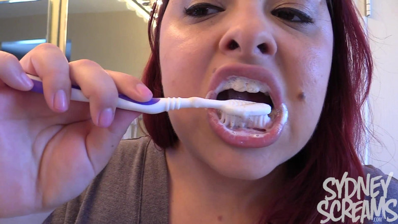 Sydney screams fetish: Brushing &amp; Polishing My Pearly Whites - HD Wmv