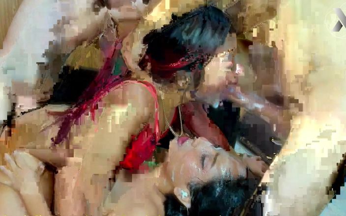 Anal session: Hot Girl Gets Fucked in Spit Roast up the Ass