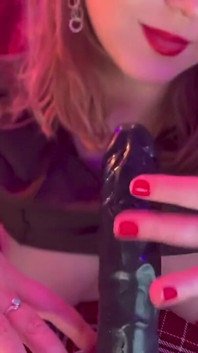 JOI with a Big Black Dildo