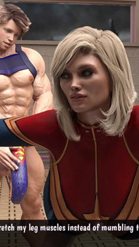Prática de yoga com grande madrasta cockham super-heróis 29