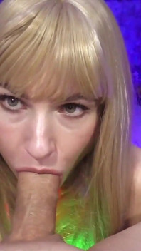 Amazing Blowjob with Cum in Mouth and Cum Play After Happy New Year's Party