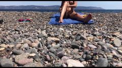 Girl Going Naked Sunbathing at the Nude Beach