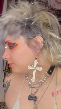Fetiche instrucciones de paja para masturbarse, estímulo tabú con lápiz labial negro habla sucio glitterqueen1999