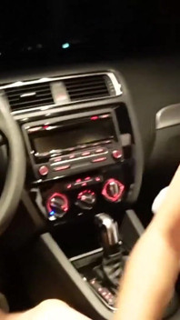 Otrogen avsugning i bilen medan hennes fästman spelar spel