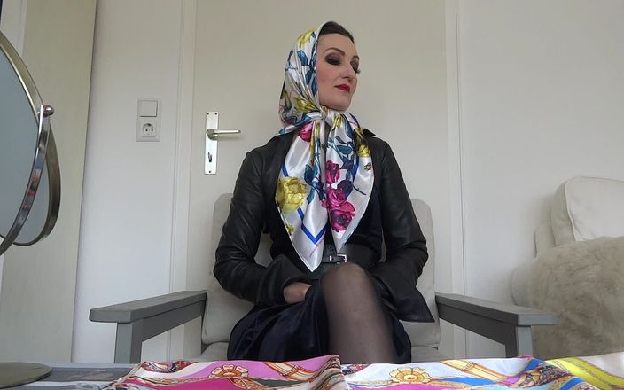 Lady Victoria Valente: New satin headscarves worn elegantly