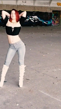 Walking and Teasing in My White Boots - Parts 1 and 2