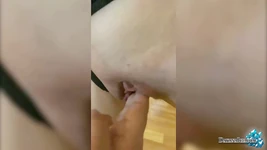 Крошка в нижнем белье, грубая дрочка и оргазм со сквиртом