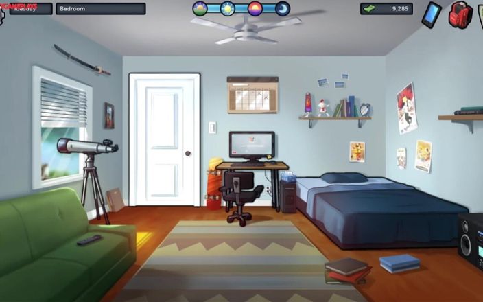 Naughty gameplays: Sexy ragazza con grandi tette spogliarello e gioco di culo...