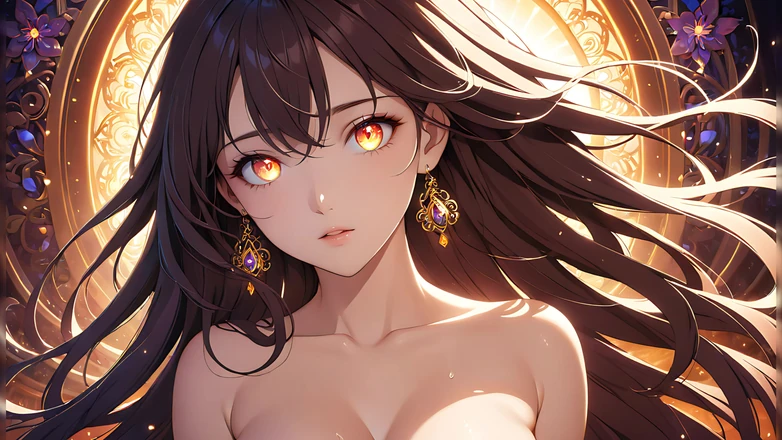 LustRender: Soft Starlight a Beautiful Young Woman with Glowing Eyes in...