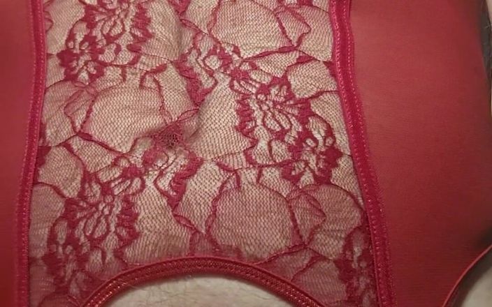Fantasies in Lingerie: मेरी सेक्सी नई लाल बड़े स्तनों वाली पैंटीज और स्टॉकिंग्स
