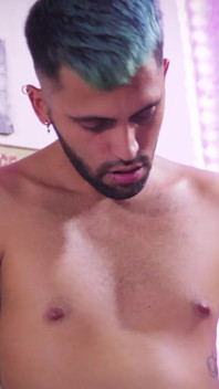 Looner Condom Popping Camilo Brown Popping Inflated Condoms with His Big Uncut Cock and Licks His Own Cum From the Condom