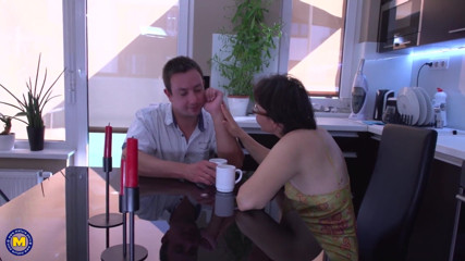 Mature NL: Hairy mature Alex loves being screwed in the kitchen