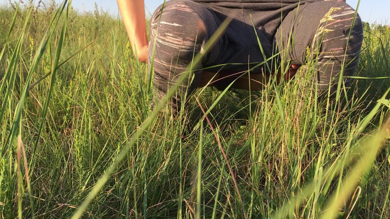 Risky Hairy Couple: Pișându-se în iarba de pe o pajiște